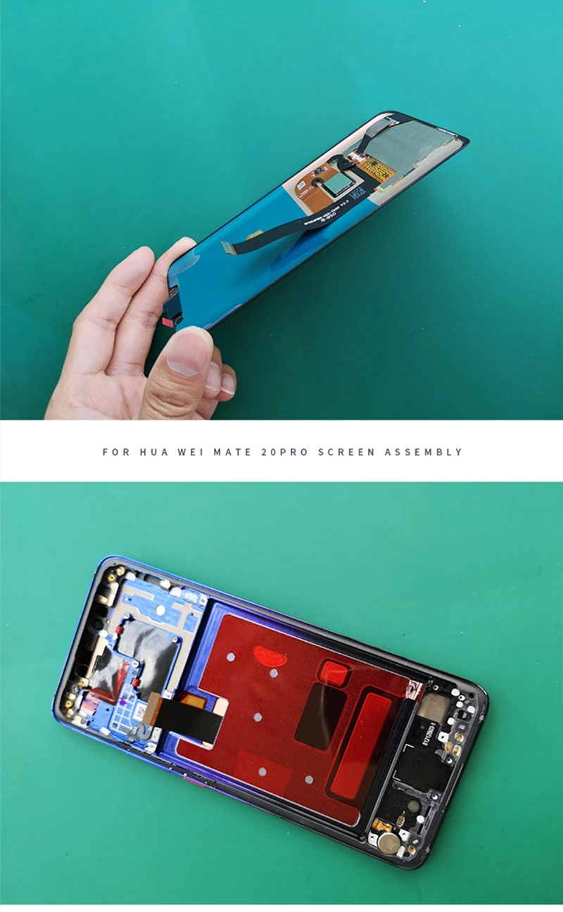 6,39 ''дисплей с рамкой для замены отпечатков пальцев для huawei mate 20 Pro lcd кодирующий преобразователь сенсорного экрана в сборе