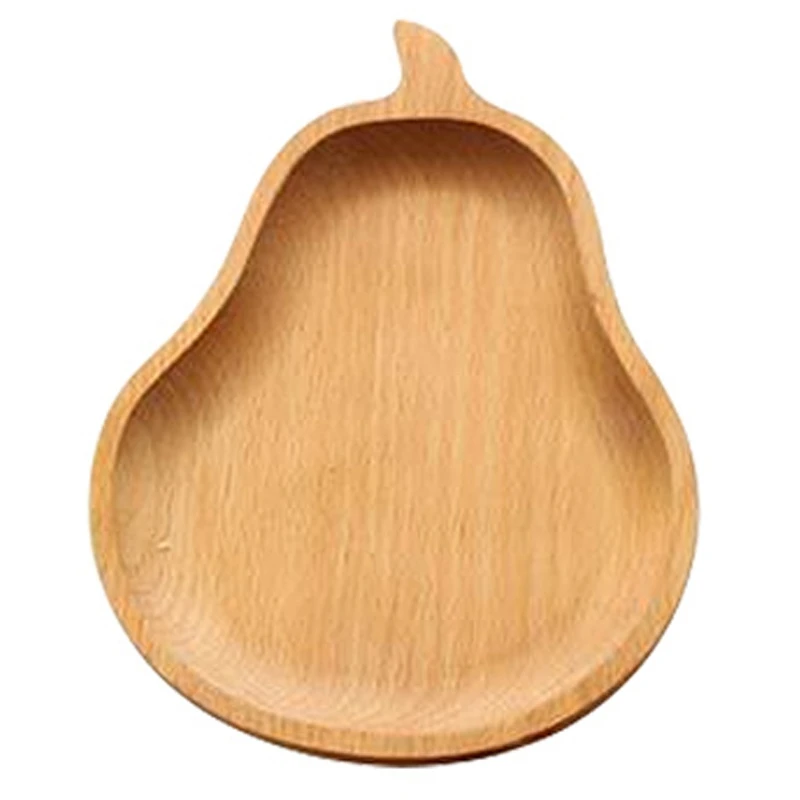 Pear type Мультяшные деревянные лотки для хранения тарелки для сладости фруктовый Кухня Органайзер посуда - Цвет: Pear type
