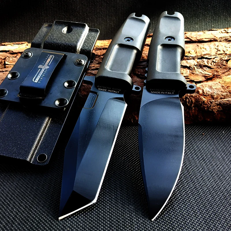 

EDC High quality Fixed Blade Knife Non-folding knife TPR Handle Hunting tool Extrema Camping knife outdoor Survival tool Ratio