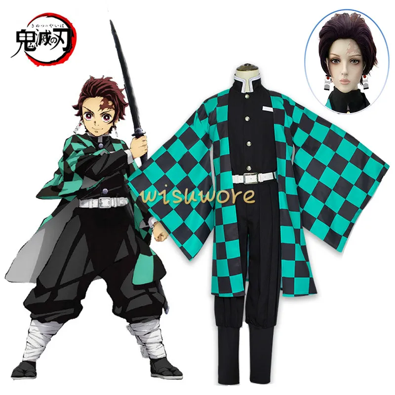 Anime Demon Slayer Kimetsu No Yaiba Cosplay Tanjiro Kamado Cosplay