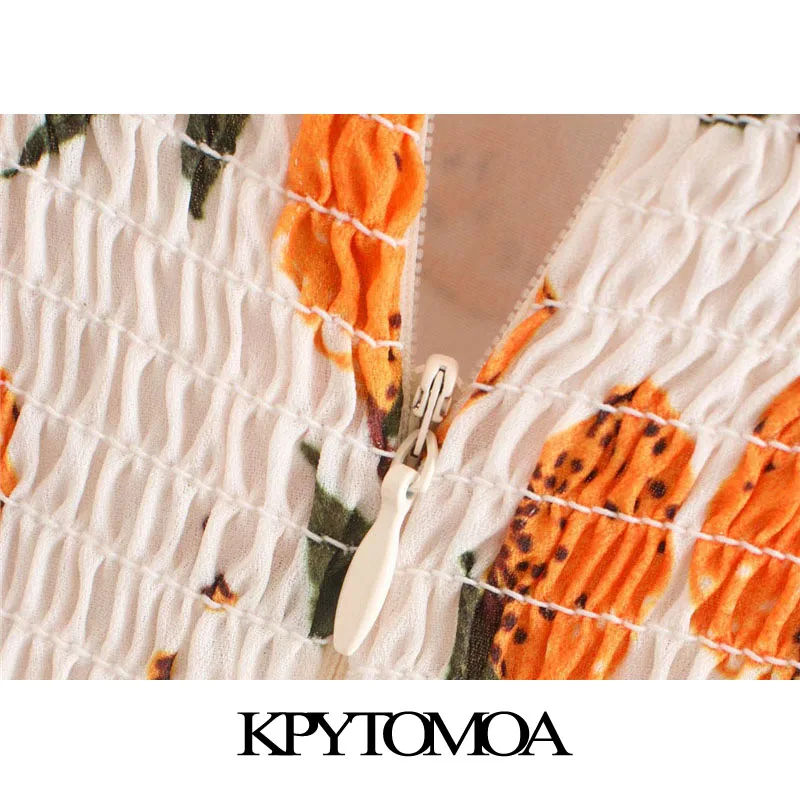 KPYTOMOA женское 2020 шикарное модное миди платье с лимонным принтом Винтажные