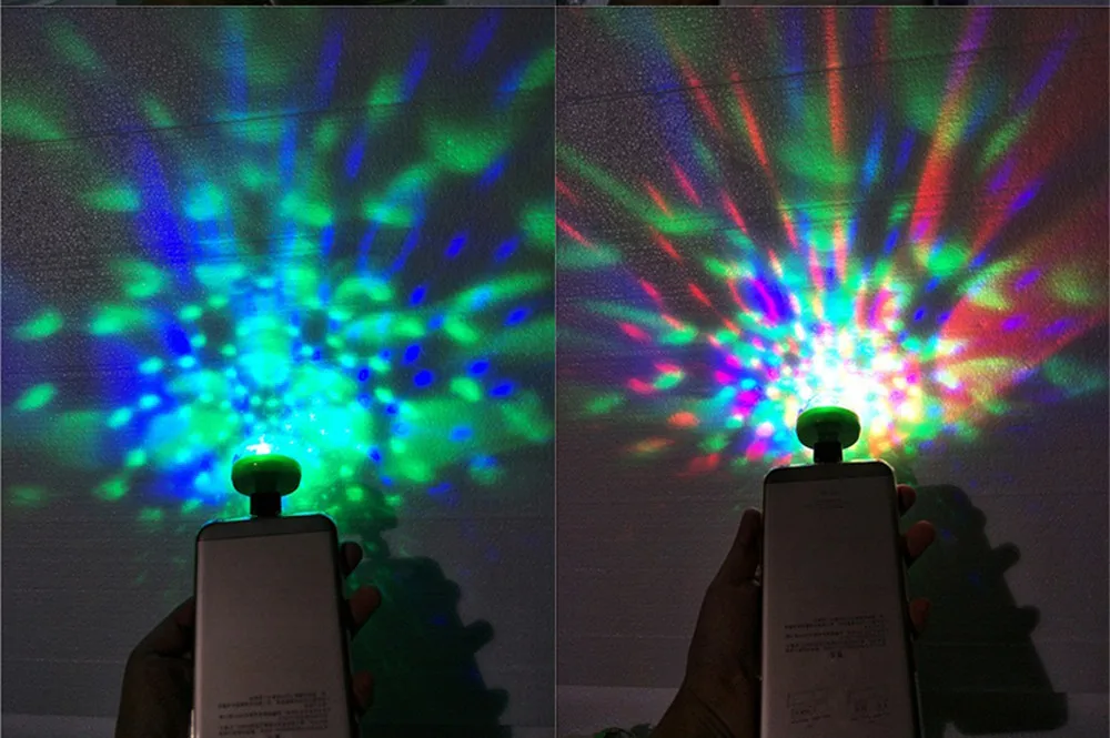 USB мини светодиодный RGB вечерние Дискотека Сценический светильник вечерние клуб DJ KTV Рождественский волшебный телефон шар лампа мини лампа DJ светильник Show