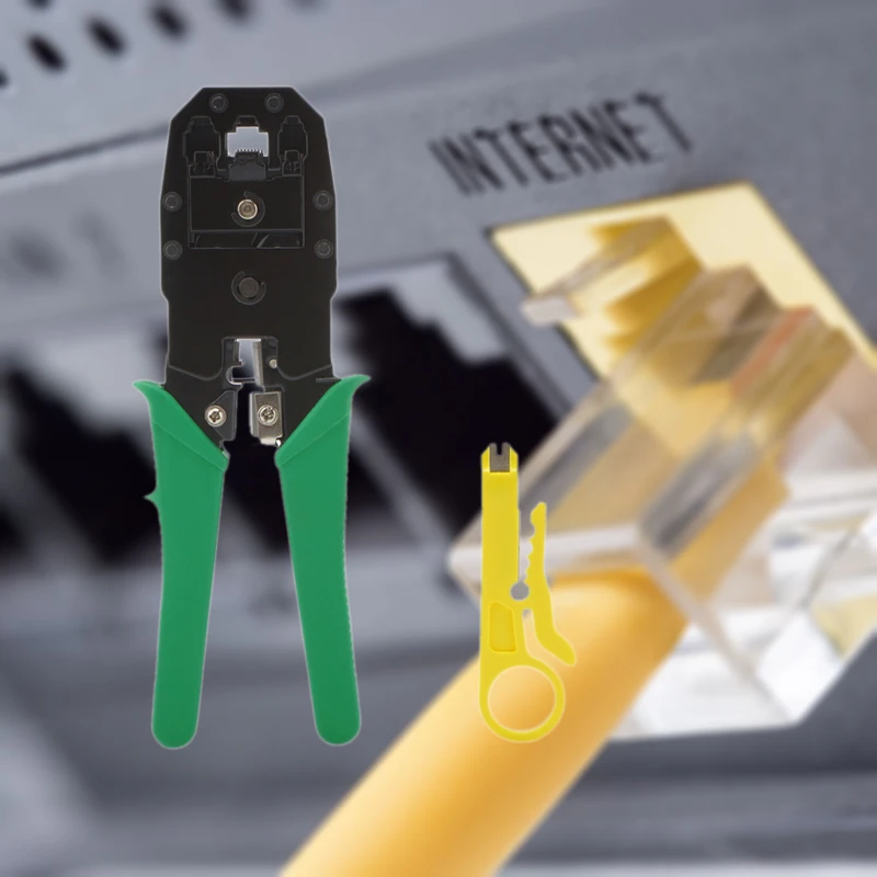 Rj45 щипцы сети ручные инструменты, с мини кабель удар вниз резак для зачистки-RJ11 RJ12 RJ45 щипцы плоскогубцы для сети и теле