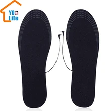 1 пара USB стельки для обуви с подогревом, согревающие стельки для ног, теплые носки для ног, Зимние Стельки для спорта на открытом воздухе, Теплые Зимние Стельки