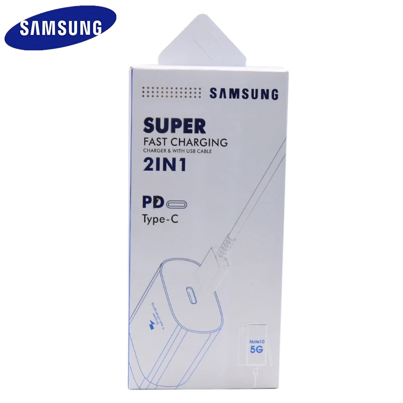 100% Original Samsung Note 10 MobilePhone super fast charger 25 w EU Travel Usb PD PSS Fast Charge Adapter EP-TA800 note 10 plus usb triple socket Chargers