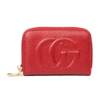 

First Layer Cowhide Organ Card Case Women's Leather Card Holder Coin Purse Men's Multi-card Card Case Zipper Small Wallet