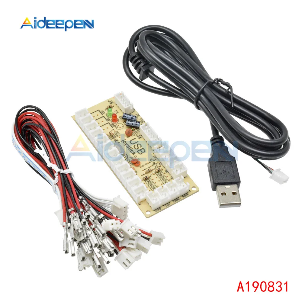 

Zero Delay Arcade USB Encoder PC to Joystick Arcade Rocker Circuit Board Control Panel For Gaming