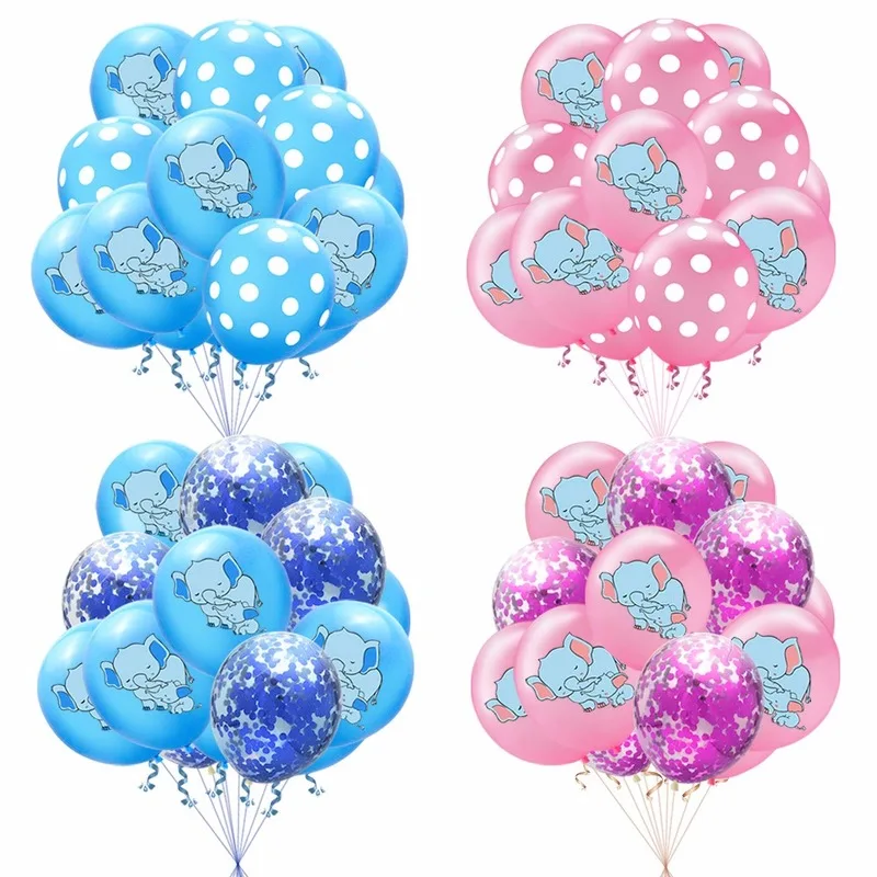 15 ピース ロット 12 インチ象ラテックス風船色紙吹雪誕生日パーティーの装飾誕生日風船ベビーシャワーヘリウムバルーン 風船 アクセサリー Aliexpress
