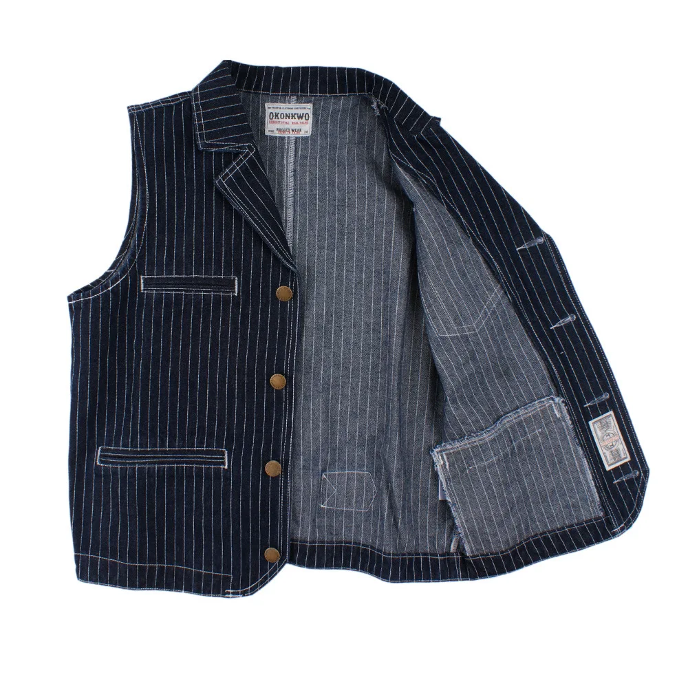 Hunting vest Men's Striped Denim Vest for Hunting Outdoor