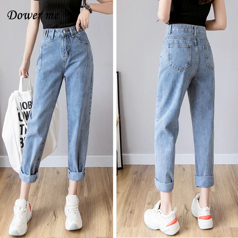 Dower Me Pantalones De Moda De Cintura Alta Mujer Cremallera