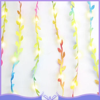

2M 20LED Artificial Colored Leaves Warm White LED Lights Strings Copper Wire String Lamp Lights String Simulation Leaf