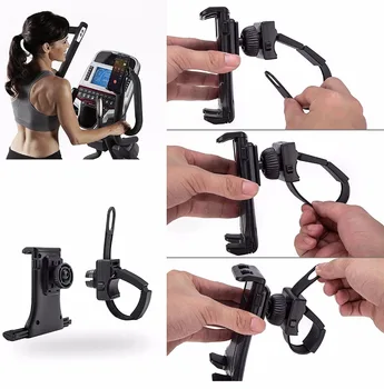 

Tablet Stand holder Flexible Buckle Mount Gym Handlebar on spin bike Exercise Bikes for ipad pro air 10.1 10.5 10.2 9.7 inch tab
