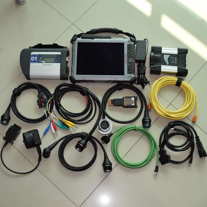  Mb star c4 für bmw icom nächsten 2 ssd neueste software mit laptop Xplore ix104 c5 tablet (I7 & 4g)