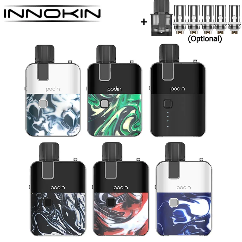 Innokin Podin мини мод под Vape комплект 800 мА/ч Батарея 2 мл картридж бак с 1.3ohm круглым