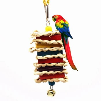 

Parrot Chew Strands Bite Teeth Griiding Ball Bell Attractive Bird Parakeet Toys