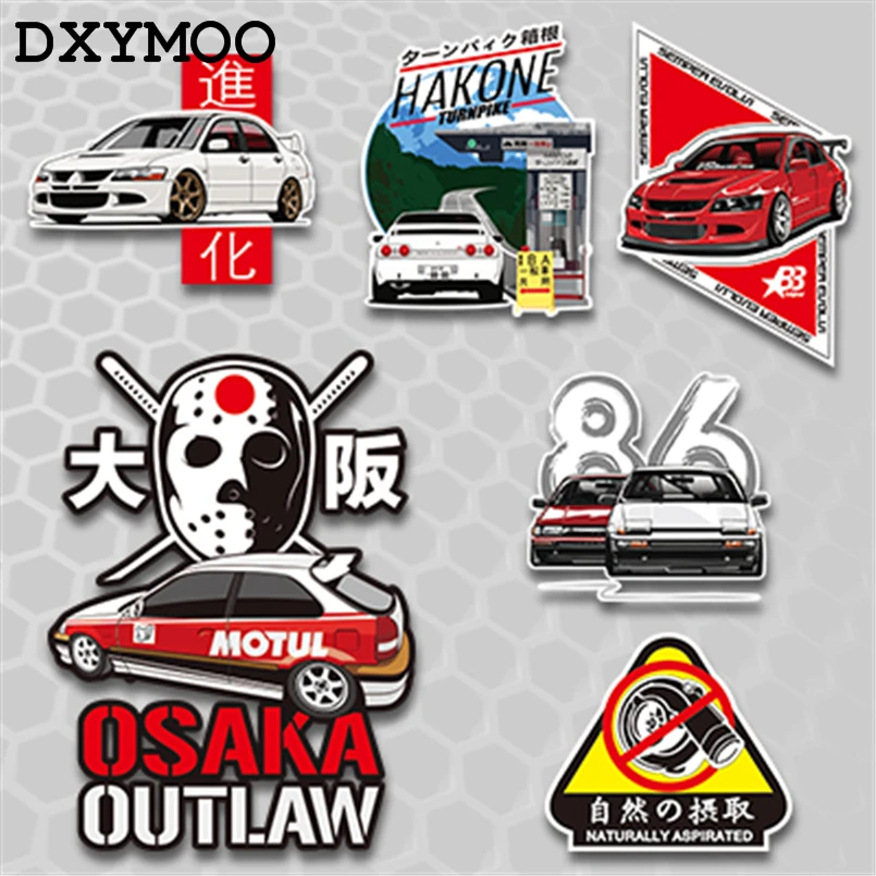 Автомобильные наклейки AE86, японские, EVO, мотоциклетные, авто, на весь корпус, на окно, хвост, виниловые переводные наклейки на бампер, 3 м, для Осаки, OUTLAW HAKONE