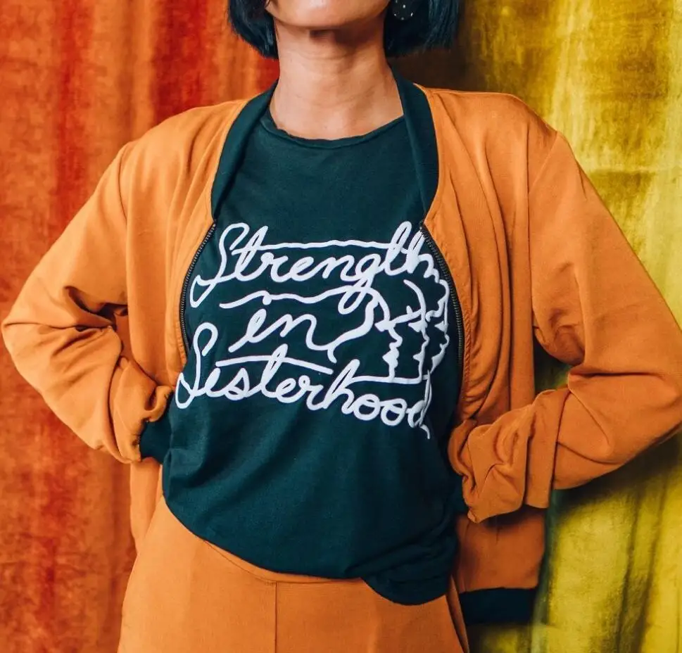 Американский размер Sisterhood забавная графическая футболка Retor стиль 70s