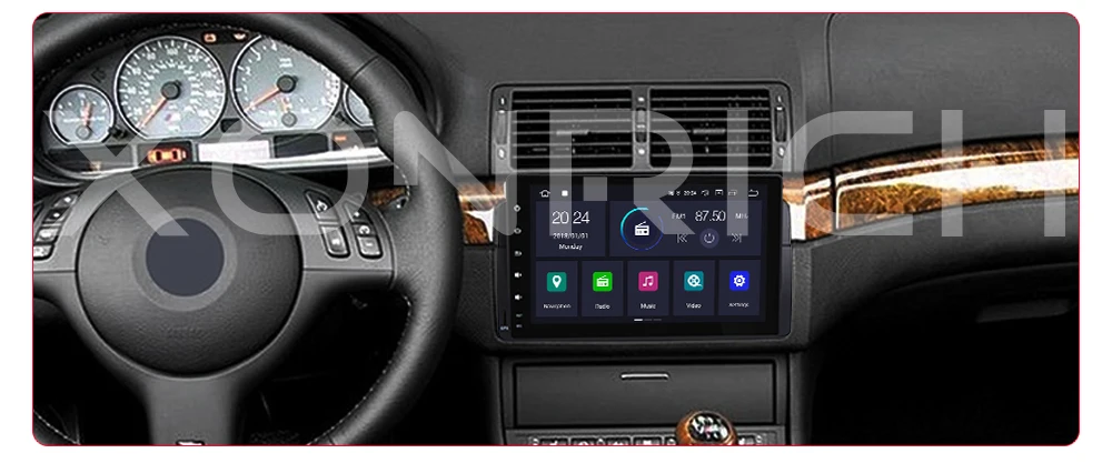 Top IPS DSP 8 Core 1 Din Android 9 Car Radio Multimedia For BMW E46 M3 318/320/325/330/335 Rover 75Coupe NavigationGPS Stereo 4+64GB 5