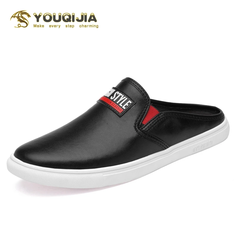 

YOUQIJIA Men's Shoes High Style Indoor Slipper Indoor Premium Soft Genuine Leather Loafers Shoes Breathable Boat Shoes Women