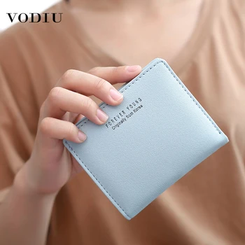 

Women's Wallet Mini Leather Clutch Ultra-thin Card Holder Package Cute Coin Money Student Zipper Female Mini Purse Women Wallets