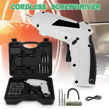 

Multifunction Electric Screwdriver Cordless USB Rechargeable Drill Driver With LED Work Light Stadnard/Reverse Two Grip Mode
