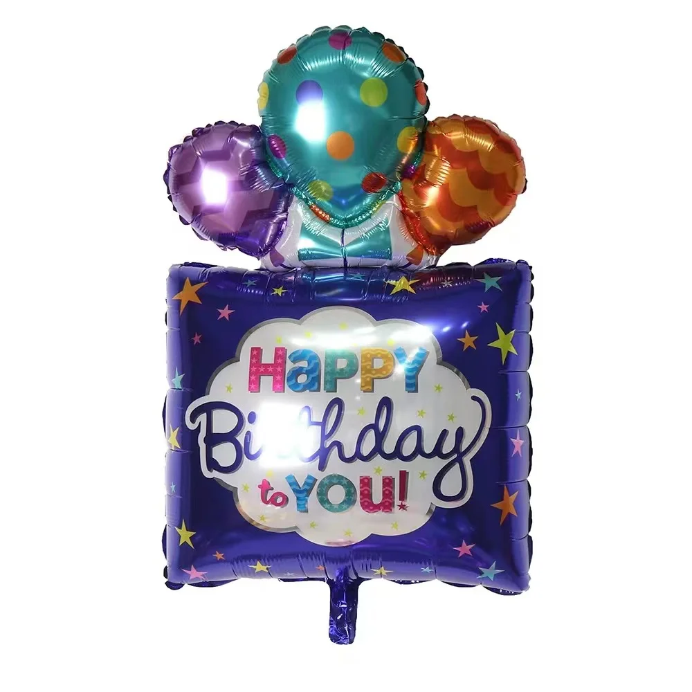 Neue Farbe Geburtstag Geschenk Box Ballons Geburtstag Party Dekoration Geburtstag Geschenk Box Aluminium Film Luftballons – Detail 8