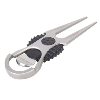 

2 pcs. Silver Golfers Club Golf divot divot tool with ball marker repair tool