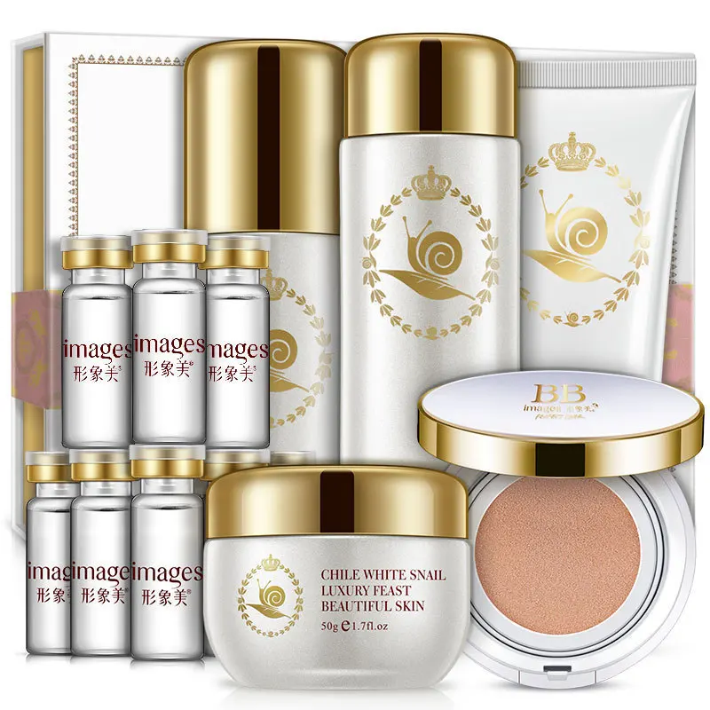 

Beauty White Jade Snail of Six Pieces Set Box Water Moisturizing Gift Box Skin Care Set Cosmetics Essence