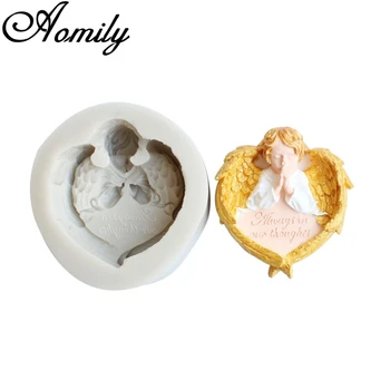 

Aomily Angel Shape Silicone Cake Molds Chocolate Jelly Candy Bakeware Mold Pastry Ice Block Soap Mould Cake Decorating Tools