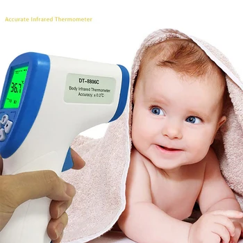 

Digital LCD Temperature Meter Infrared Thermometer Non-Contact Handheld Laser Temp Tester 33-43 Celsius Infrared Thermometer