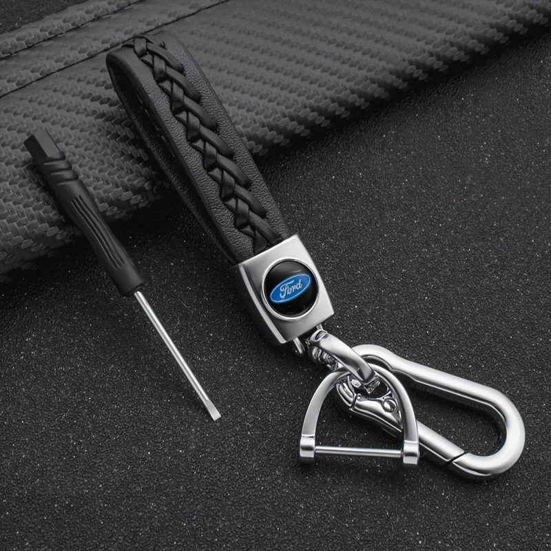 1 pcs metal alloy car badge key chain for Ford long ring 4s shop auto accessories keychain men and women gift Pendant |