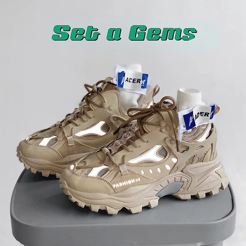 Men's Vulcanized Shoes Luxury Men Sneakers Harajuku Shoes Chunky Sneakers for Men Platform Sneakers Male Fashion Zapatos Hombre - 5