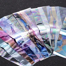 12 разных цветов разбитое стекло Звездные фольги для ногтей 4*20 см* 12 цветов, наклейки для ногтей, модные блестящие DIY Инструменты для красоты
