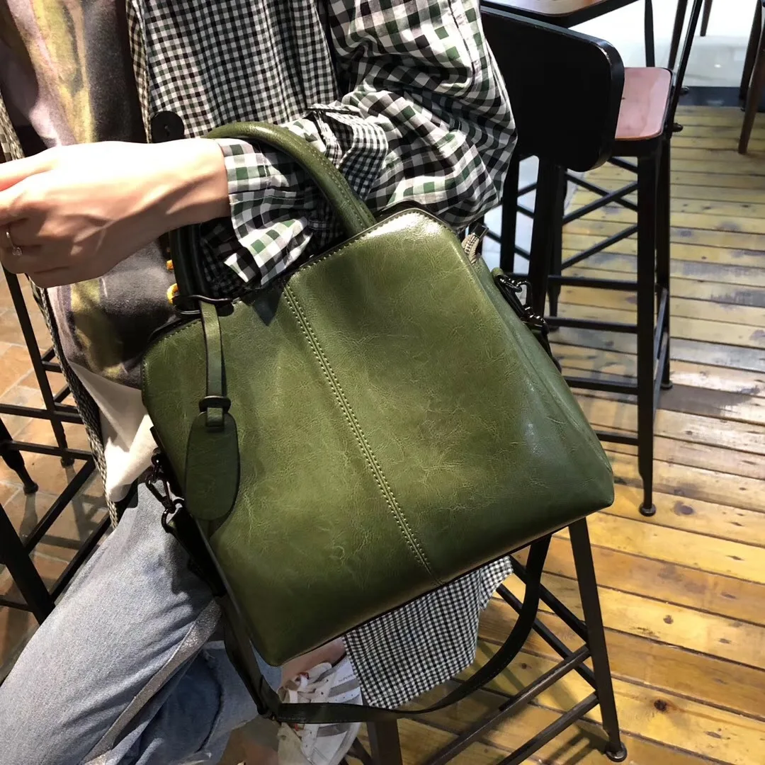 

Genuine Leather Tote Bag 2019 New Style Fashion Cowhide Women's Handbag Large Capacity Versatile Fashion Shoulder Bag