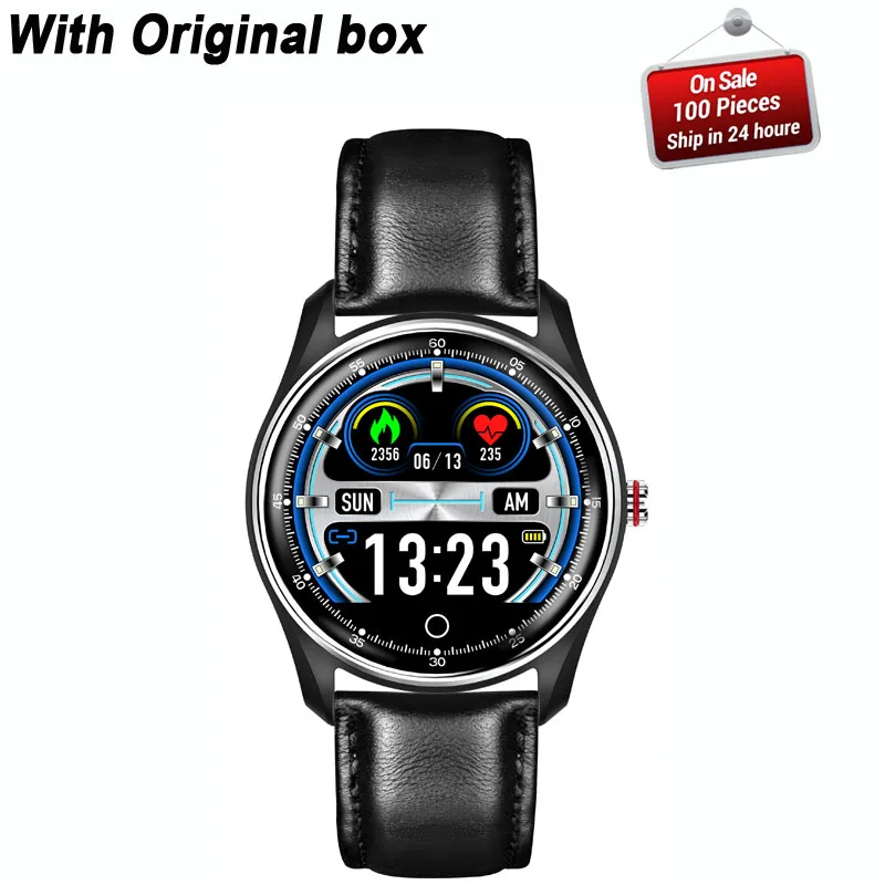 black leather MX9 Смарт-часы кровяное давление многоязычные PPG пульсометр ЭКГ монитор Smartwatch часы для мужчин и женщин - Цвет: black leather