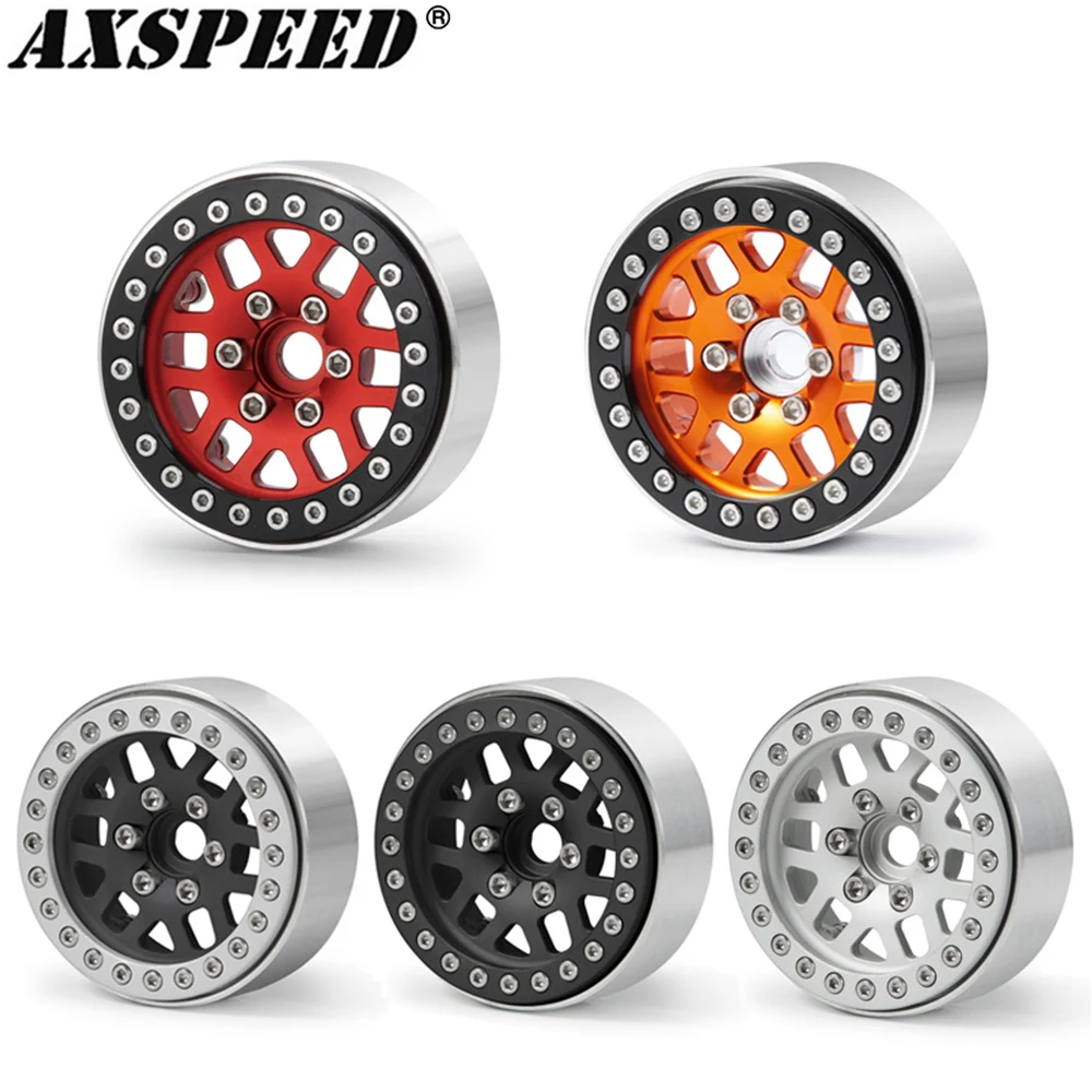 AXSPEED 4 шт. 1.9 алюминиевый сплав Beadlock ступица обода колеса для 1/10 RC Crawler Axial SCX10 и II 90046