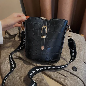 

Small bags for women 2020 new Korean version wild stone texture crossbody shoulder bag fashion bucket bag purses and handbags