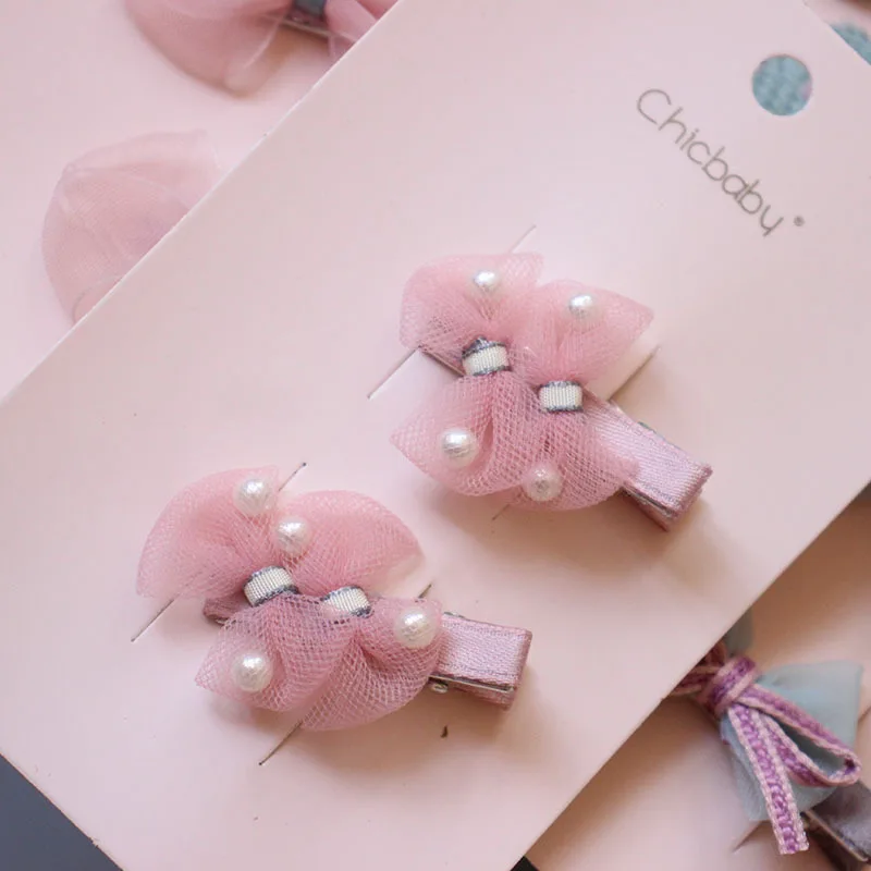 Chicaby Корейский детский стиль, Корейский сладкий пряжа шпилька, шпилька, бант, кролик, жемчужные волосы. Нарисованной длинноволосой девочкой, аксессуары - Цвет: H