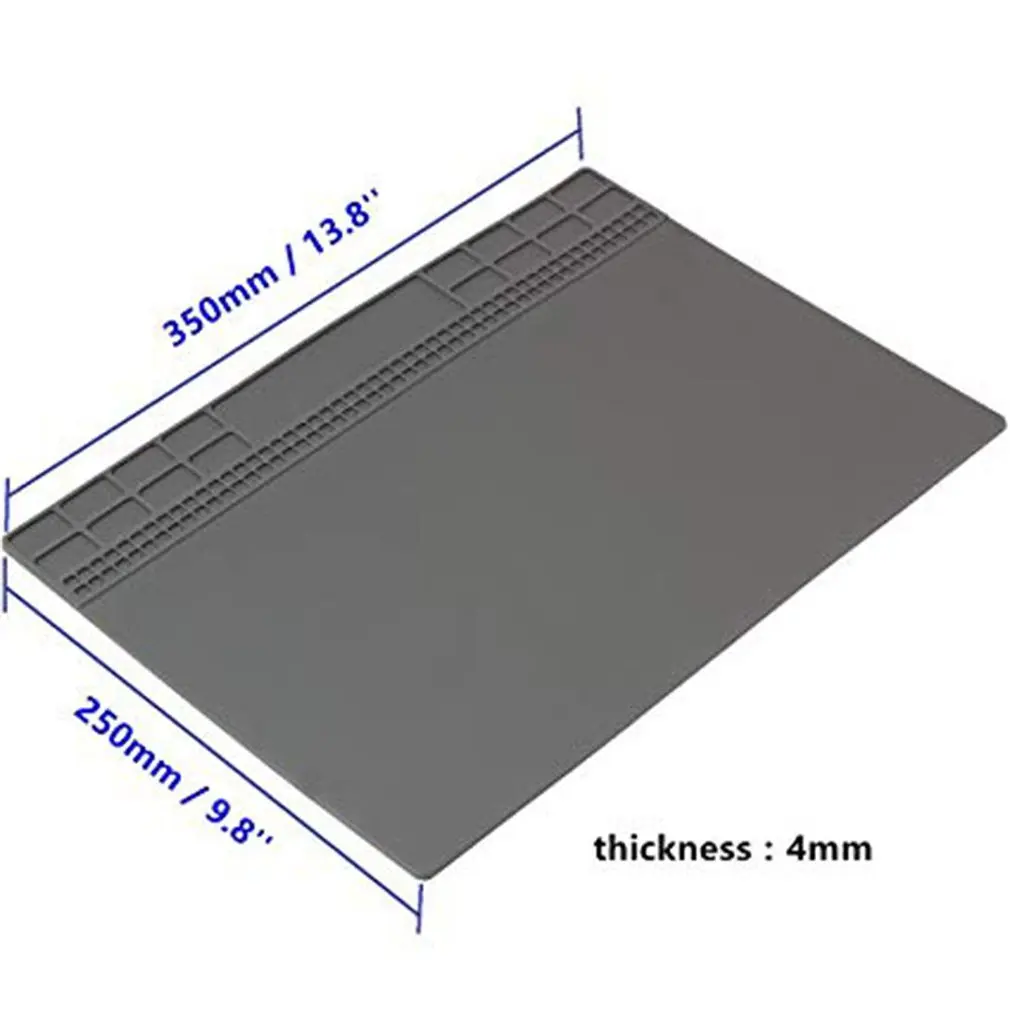 Магнитное Силиконовое коврик для пайки ремонт изоляции коврик для мобильного телефона Сварка термостойкая паяльная станция серый