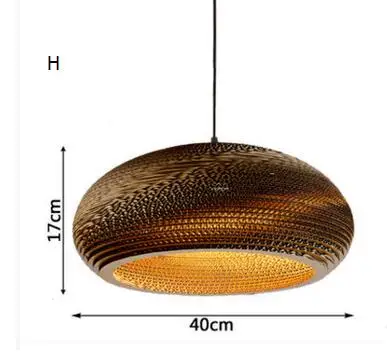 Винтажный бумажный кулон соты огни картон персонализированные гостиная ресторан кафе магазин одежды подвесные светильники mx4150959 - Цвет корпуса: H