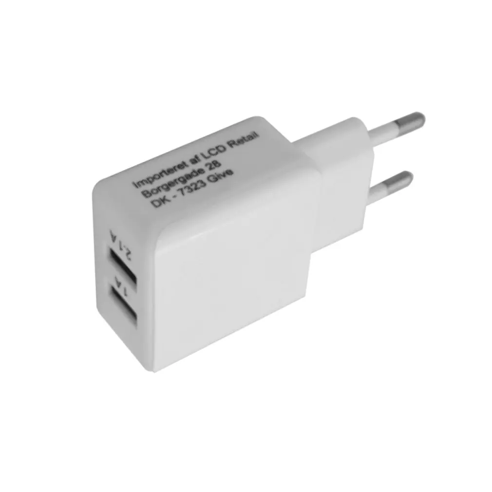

Wall Charger Car 2 in 1 Compact Converter Dual USB Ports 5V 2.1A Fast Charging AC/DC Power Adapter Folding Travel Chargers