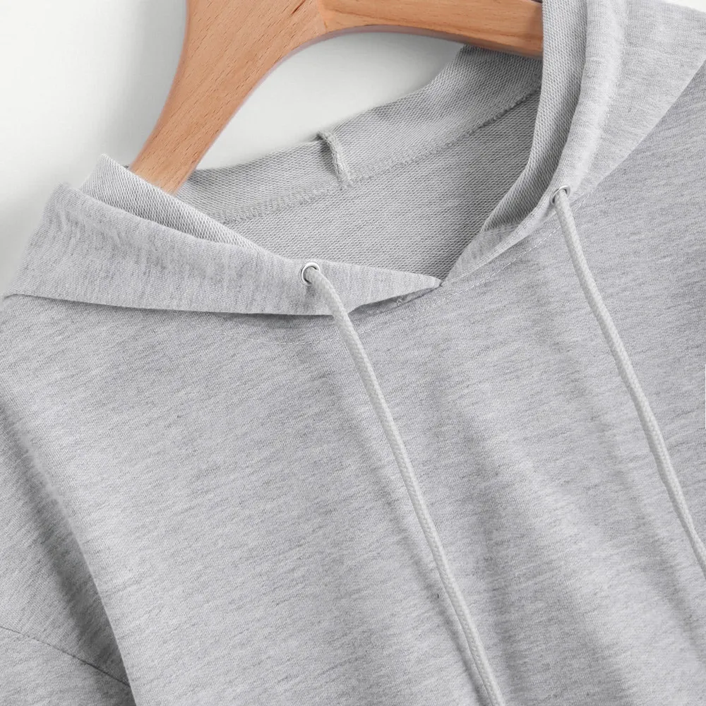 JAYCOSIN Fashion Women Casual Long Sleeve Sweatshirt Hoodie Unique Elegant Chic Comfortable Tie rope Design Sports Pullover Tops