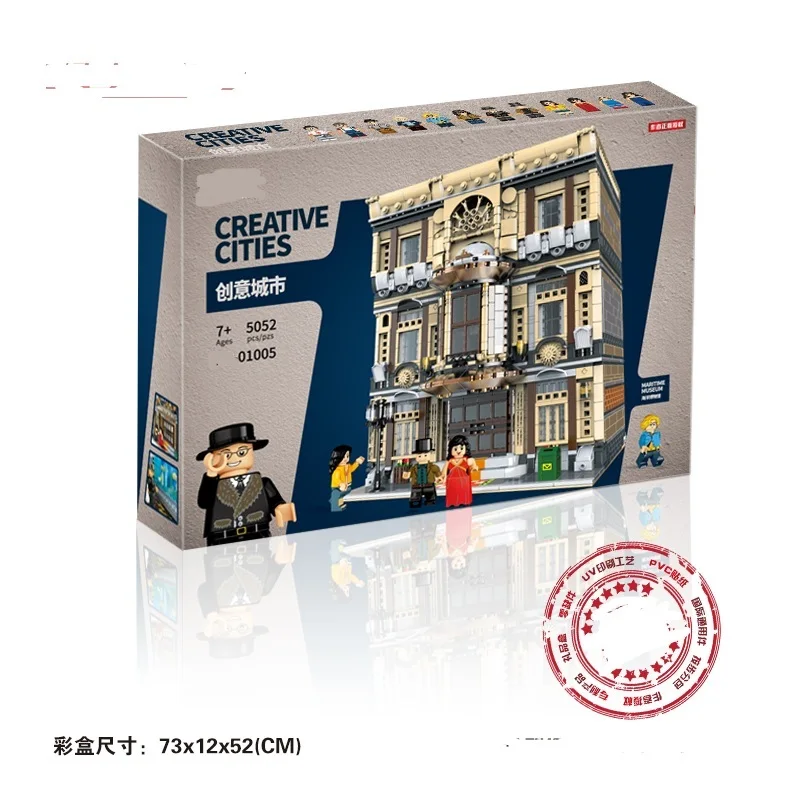 

In Stock 01005 5052Pcs Creator MOC City Series The Maritime Museum Set Children Building Blocks Bricks Fit Leoing Toy