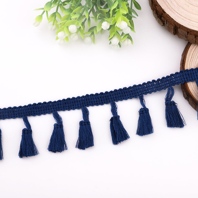 Cotton Fringe 5/10Yards 4.0cm Lace Tassel Trimming Colorful Ribbon Garment Sewing Accessory Curtain Decorative