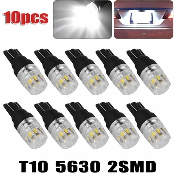 

10pcs W5W 168 194 2825 T10 Car Interior LED Dome Map Glove Trunk License Light Bulbs 6000K White