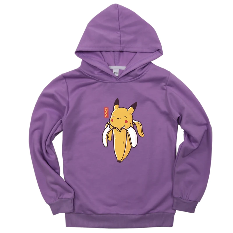 Hoodies 1 Новейшие толстовки с покемонами для маленьких мальчиков и девочек; свитер с принтом Пикачу; хлопковый повседневный спортивный свитер для подростков; сезон весна-осень - Цвет: Hoodies 1