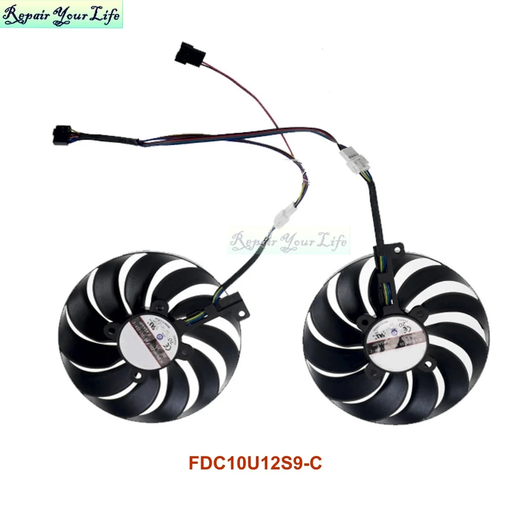 Ventilador Gráfico para Asus 95 mm Dual Rx5500xt Rx5600 T129215su Refrigeração com Pinos 12v Ventiladores e resfriadores - Imagem 3