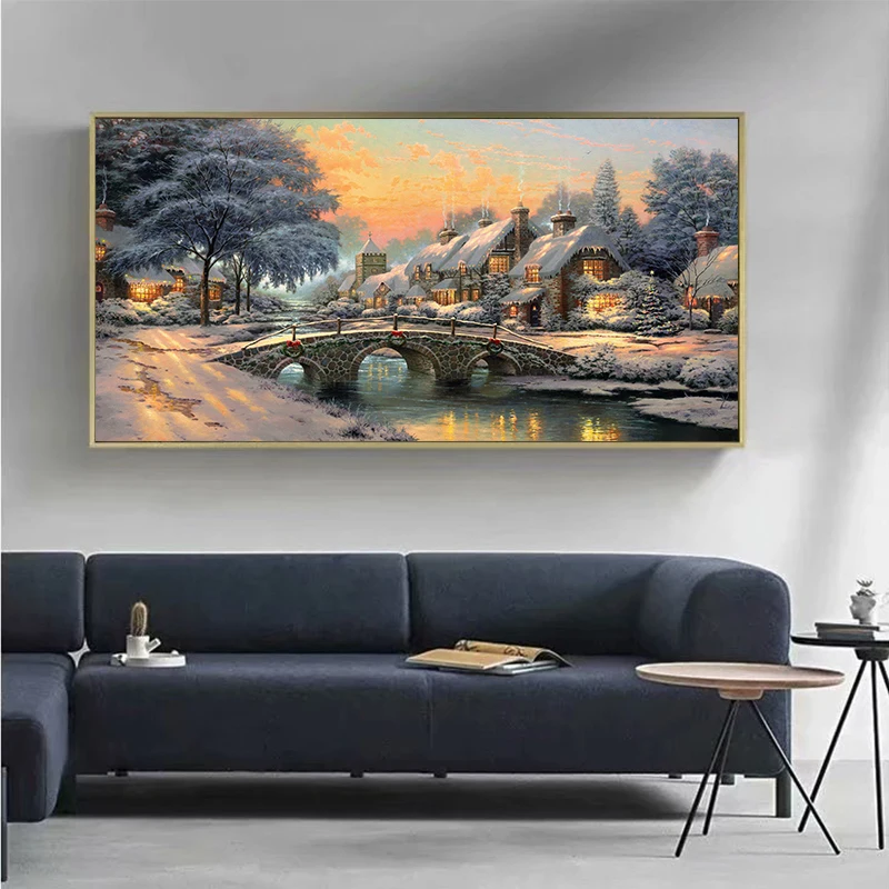 Paesaggio Di Arte Della Parete Pittura Thomas Stile Di Stampa Della Tela Di Canapa Di Arte Per La Camera Da Letto Dipinti Di Arte Su Tela Di Canapa Al