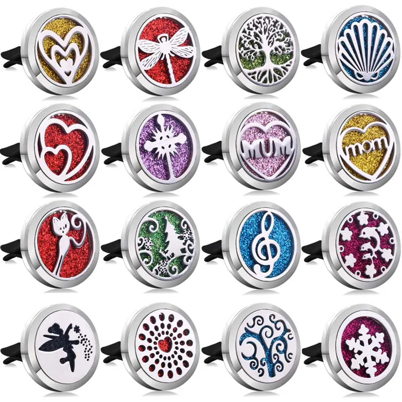 

New Tree of Life Removable Stainless Steel Car Essential Oil Diffuser Necklace Silver Perfume Diffusion Aromatherapy lockets Pendant