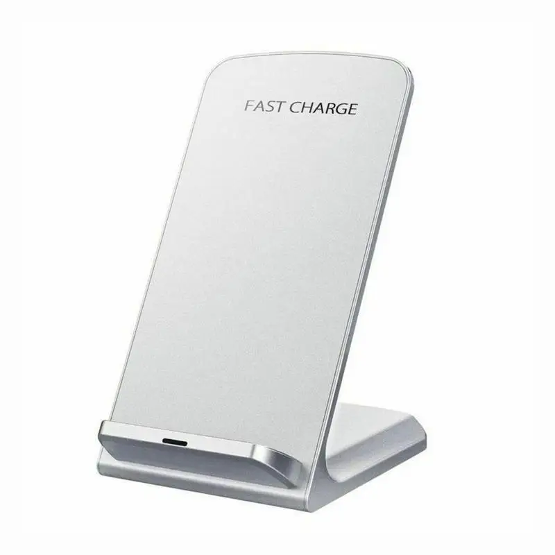 Универсальное 10 Вт QI Беспроводное зарядное устройство для iPhone XR Xs X Быстрая зарядка подставка крепление док-станция для samsung S10 S9 S8 смартфон зарядное устройство - Тип штекера: White